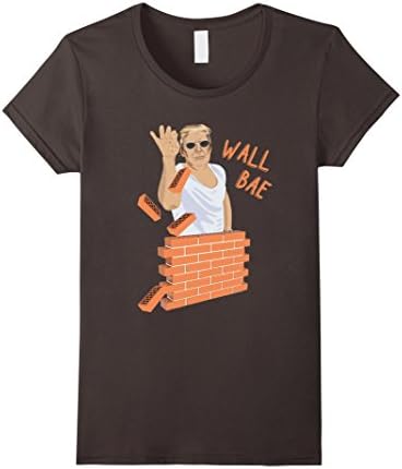 Women's The Wall Bae Trump T Shirt - Funny Mexico Salt Wall Large Asphalt