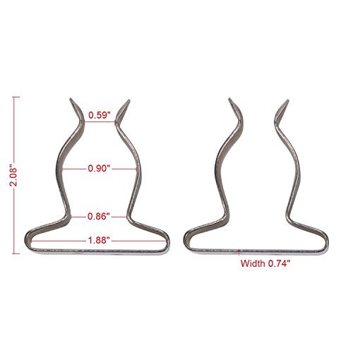Amarine Made Pair of Stainless Steel Boat Hook Spring Clamp Holder
