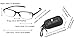 SOOLALA 3 Pairs Black Mini TR90 Folding Reading Glasses with Clip Holder Zipper Case 7 Strengths, +2.0D