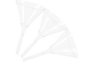 HOMOCONO 3pcs Glass Short Stem Powder Funnels 40mm Laboratory Funnels for Precision Liquid Pouring