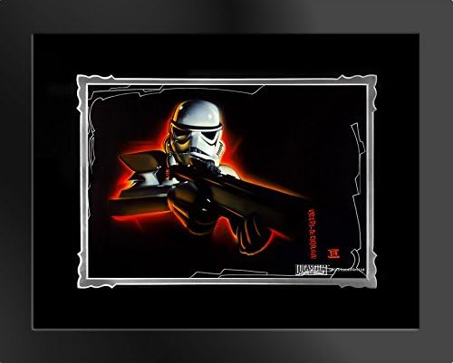 Star Wars "Fight or Flight" Star Wars Stormtrooper Framed Deluxe 14x18 Matted Print on Glossy Photo Paper Star Wars Art Official Art Print by Noah Fine ArtÉ