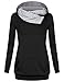 Miusey Women's Cowl Neck Casual Long Sleeve Hoodie Pullover Sweatshirt with Kangaroo Pocket