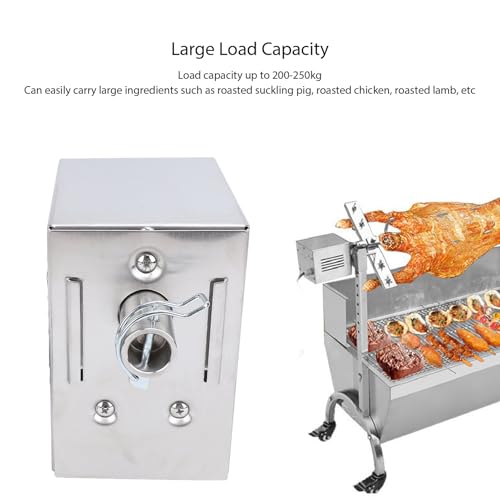 Fdit Roaster Motor 45W Universal Heavy Duty Replacement Spindle Motor, Stainless Steel Electric Grill Motor for Pork Goat Chicken Roaster, Ideal for