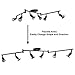 DND 6-Light Adjustable Track Lighting Kit - Flexible Foldable Arms- GU10 Bulbs Included. CE2000-BZ (Black)