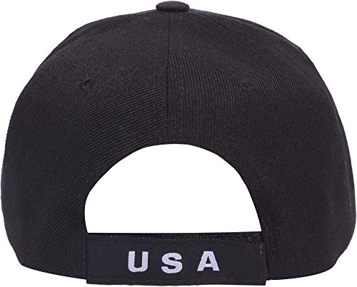 Enimay Law Enforcement Hook Loop Closure Hat's (Single, Border Patrol Black White) - Thumbnail 2