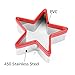 Star Cookie Cutters Set 3pcs Stainless Steel,Food Grade Large & Mini Star Cookie Cutter for Pressing cookie, sandwich and bread