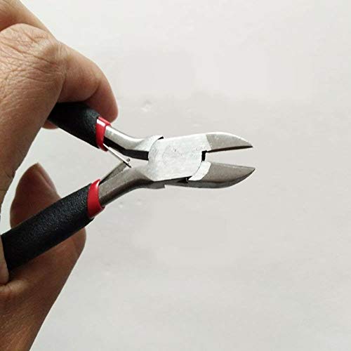 Tivivose Schmuck Zangen Ausrüstung 10cm Lange Spitzzange Edelstahl Diagonale Kneifzangen Schwarz Schmucksachen, die Hand… – Bild 3
