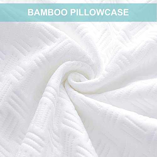 LUTE Cooling Pillow Shredded Memory Foam Pillow Bamboo Pillow for Side Back Stomach Sleepers