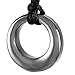 Hearbeingt Cremation Jewelry Urn Necklace for Ashes for Women Men, Circle of Life Eternity Memorial Pendant Ash Jewelry, Gunmetal
