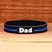 SayitBands Dad Thin Blue Line Silicone Wristband Bracelets Police Officers Patrol Awareness Support