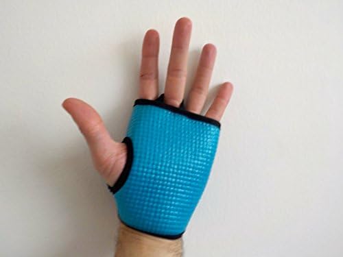 Yoga Travel Gloves &amp; Foot Grip - Take your Mat in the palm of your hands! Non-Slip Grip Designed - Comfort Fit (teal)