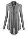 LL WSK850 Womens Draped Open- Front Cardigan XXL Heather_Grey