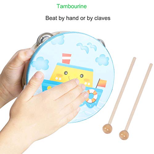 3 Kids+Musical+Instruments+Percussion+Tambourine
