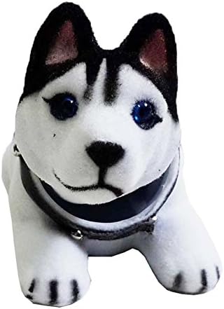 Bobble Head Dogs Size M Bright Blue Eye Dolls Bobbing Dashboard Car Lovely Nodder Dash Gift Pet Model No.03