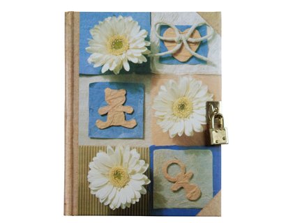 Fantasy A-5 Diary with Lock – Flower Motif