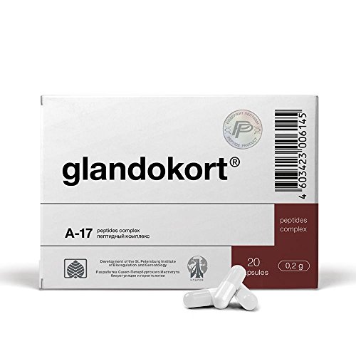 Glandokort - A-17 - Adrenal Gland/Energy Peptides Complex - 20 x 200 milligram Tablets Glandokort - A-17 - Adrenal Gland/Energy Peptides Complex - 20 x 200 milligram Tablets