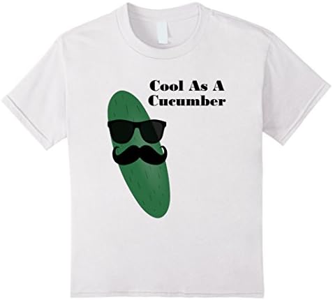 Cool As a Cucumber T Shirt - Kids 10 - White