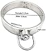LI yuan SM Bondage Set, Collar/Handcuffs/Ankle, Fetish Bedroom Fun SM Toys, Press Lock, Stainless Steel Bondage Kit Adult Games Slave Tools,3in1+Chainthumb 2
