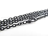 20-CleverDelights-Vintage-Style-Necklaces--Dark-Black-Color--24-Inch--Rolo-Chain-Necklace--Lobster-Clasp-and-J