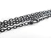 20 CleverDelights Vintage Style Necklaces - Dark Black Color - 24 Inch - Rolo Chain Necklace - Lobster Clasp and Jump Rings Attached - Jewelry Findings - 3 x 4mm Oval Links - Antiqued Necklaces - 24" Length