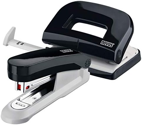 Novus E 15/E 210 Black Twinset Stapler and Hole Punch with 1,000 Staples