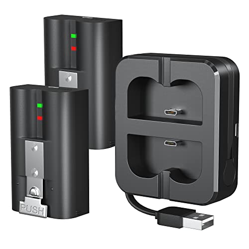 2 Packs 6040mAh Rechargeable Battery and Dual USB Charging Station