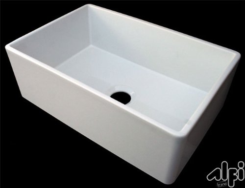 ALFI brand AB510 30-Inch  Contemporary Smooth Fireclay Farmhouse Kitchen Sink, White - Thumbnail 6