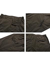 Nonwe - Pantalones de senderismo ligeros de secado rápido con dobladillo de cordón para mujer