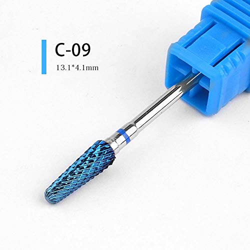 Lookathot 1PCS 13Styles Professional Nail Drill Bits- Mermaid Symphony Cuticle Plating Tungsten Steel Alloy Polishing Grinder Accessories Electric Nail File Carbide Bit Nail Art Tools (C-09)
