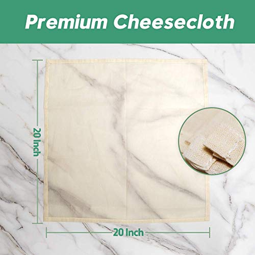 Cheesecloth,muslin cloth,Grade 90,20X20inches Hemmed Edges,100
