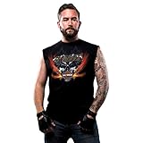 Harley-Davidson Mens V-Twin Hell Skull Flames Muscle Shirt