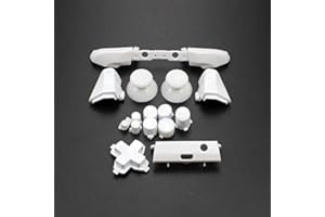 SZLG Replacement Full Set Button Bumper Trigger Buttons Guide Dpad RT LT RB LB ABXY ON Off Button Kit for Xbox One Slim Xbox One S Controller (White)