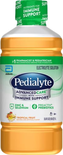 PEDIALYTE ADVANCEDCARE ELECTROLYTE SOLUTION HAS PREACTIVPREBIOTICS | HYDRATION DRINK | TROPICAL FRUIT, 1 LITER
