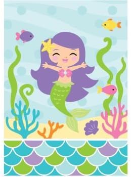 Creative Party Mermaid Friends Plastic Party Loot Bags (8 Pack)