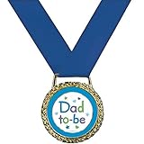 Amscan Delightful Dad To Be Medal of Distinction Baby Shower Party Novelty Favors, 2