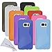 Eco-Fused Case Bundle Compatible with Samsung Galaxy S7 Including 10 Flexible TPU Covers with S Line Design - Slim Fit - Protection from Scratches - Microfiber Cleaning Cloth Included