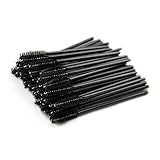 Mintbon 50pcs Disposable Eyelash Brush Mascara Wand Applicator for Eyelash Extension(Black)