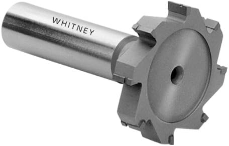 Whitney Tool 357090 Keyseat Milling Cutter, Style 121 Carbide Tipped, #709 (17), 1-1/8" Cutting Diameter, 7/32" Cutting Width, Stagger Tooth