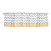 Grey and Yellow Chevron Window Valance by The Peanut Shell - 100% Cotton