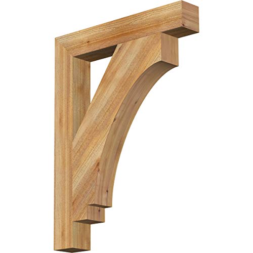 4"W x 26"D x 34"H Imperial Block Rough Sawn Bracket, Western Red Cedar