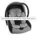 Infant Car Seat Insert | Baby Head & Body Support, Cushion | Carseat Cover, Protector for Stroller, Bouncer & Swing | Soft & Adjustable Pillow | Gender Neutral Gift (Gray) | Improved Version, Thicker