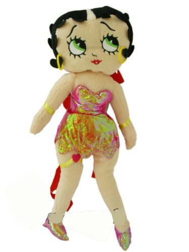 Lovely Betty Boop Plush Backpack in Pink Dress -16in