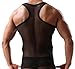 OUYE Men's Mesh See-Through Tank Top Vest X-Small Black