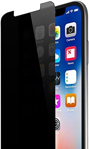 (2 Pack) iPhone X Privacy Anti Spy Anti-Glare Ballistic Tempered Glass HD 2.5D Curve Edge Full Screen Protector 9H Hardness