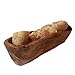 Gourmet Living Rustic Olive Wood Bread Basket | Wooden Serving Bowl for Baguettes, Artisan Breads, Fruits and Nuts | Each Dish is Unique