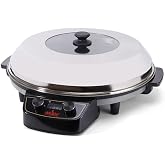 Injera Wass Mitad (Mogogo), Extra-large 19 IN Surface, Electric Griddle with Adjustable Temperature 2000W For Crepe, Injera, Pita, Chapatti Dosa