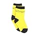 Batman Boys 6 pack Crew Socks (3T/4T, Black/Yellow)