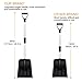 Micbox Snow Shovel with 46'' Adjustable Aluminum Handle 10.5'' Wide Blade Scoop Shovel, Digging Snow Removal Heavy Duty Snow Shovel Perfect for Car Driveway, Camping and Outdoor Emergency
