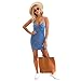 Flymall Women Blue Jean Legging Strapless Mini Dress (M)