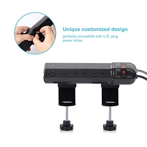 Power Strip Clamp Mount,LANMU Power Strip Desk Mount,Desktop Outlet
